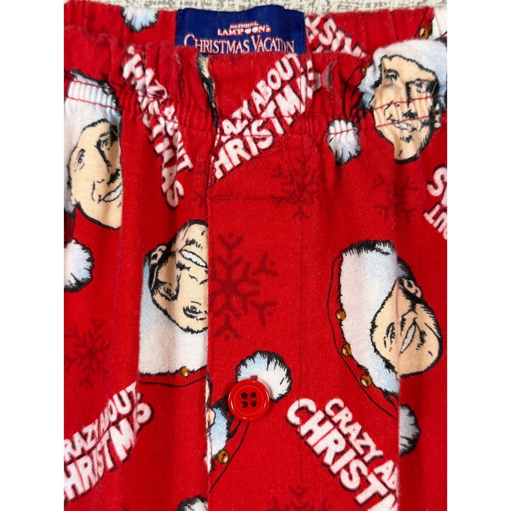 National Lampoons Christmas Vacation Mens Pajama Pants Clark Griswold Red Large